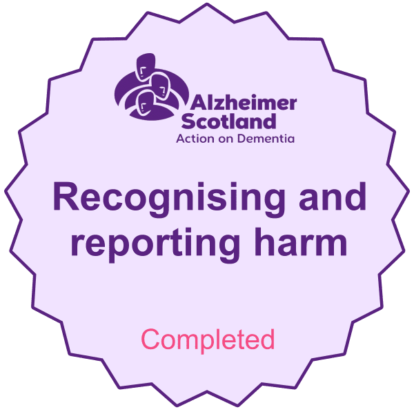 Alzheimer Scotland: Recognising and reporting harm